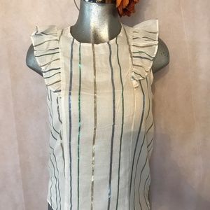 COLLECTIVE CONCEPTS SIZE S SLEEVELESS RUFFLE